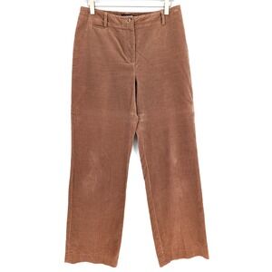 Ann Taylor Women VTG Fine Wale Corduroy Wide Leg Pants 8 Tan Camel Preppy Grunge